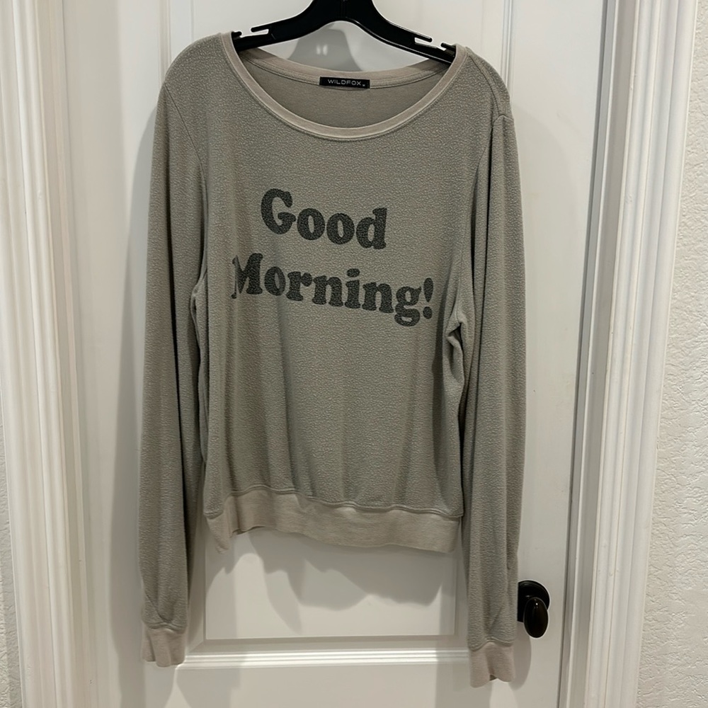 Wildfox Good Morning! sweater in grey